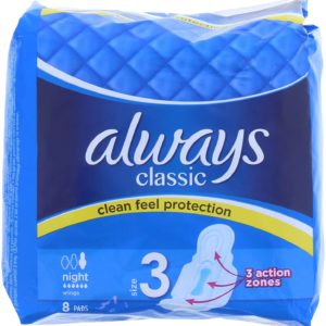 Always Classic Night Size 3 8 Pads