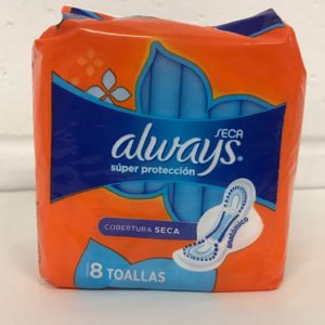Always Pads 8 Count Regular Dry W/ Wings