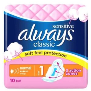 Always Sensitive 10 Pads Pink