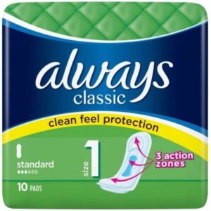 Always Classic Stanard Size 1 - 10 Pads