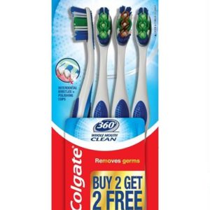 Colagte 360 Whole Mouth Clean Medium Toothbrush - 4 Pack