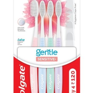 Colgate Gentle Sensitive Ultra Soft Bristles Toothbrush - 4 Pcs
