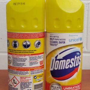 DOMESTOS BLEACH (UK) 750ML X 9 CITRUS (YELLOW)