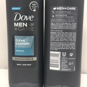DOVE SHOWER (UK) MENS BODY WASH CLEAN COMFORT 400ML