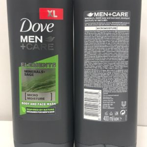 DOVE SHOWER (UK) MENS BODY WASH MINERALS+SAGE 400ML