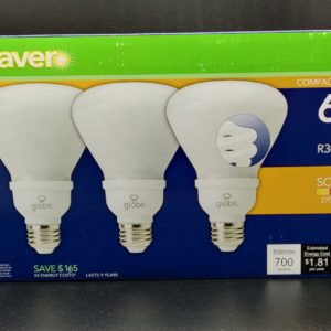 Globe Enersave Compact Fluroscent 65W 15W Usage Soft White CFL Bulbs - 3 Pack