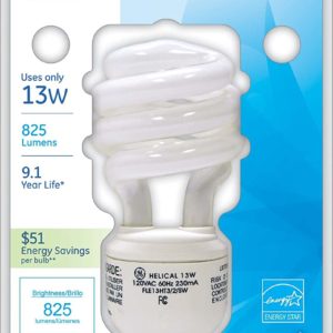 GE Energy Smart Spiral Daylight 60W 13 W Usage CFL Bulb - 1 Pack