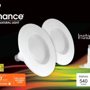 Feit Electric Enhance Vivid Natural Light 4inch 45 Watt Soft White Light LED - 2 Pack