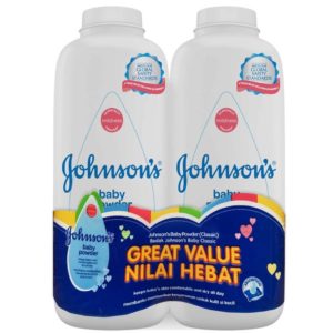 Johnson and Johnson Baby Powder 500g Regular (White) - 2 Pack