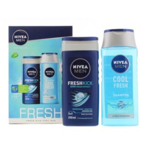 Nivea Men Fresh Kick Cool Duo 250 ml Shower Gel - 2 Pack