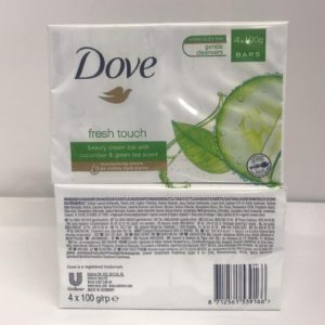 Dove Bar Soap Pack of 4 100 gm Each Fresh Touch