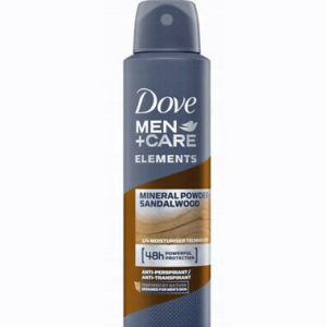 Dove Men Care Mineral Powder Sandalwood Body Deodrant Spray 150 ml