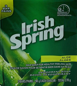 IRISH SPRING DEODORANT SOAP ALOE 90G 3PK HB-16966