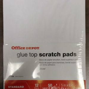Office Depot Glue top Scratch Pads 12 Count - 50 Sheets - 5 in x 8 in