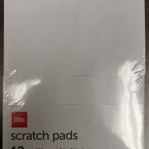 Office Depot Scratch Pads 12 count - 100 Sheets - 5in x 8 in