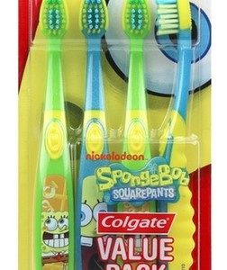 Colgate Nickledeon Spongebob Squarepants Extra Soft 4 Pack Toothbrush